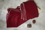 Noor Pearl Chiffon Saree Collection - Wine Red