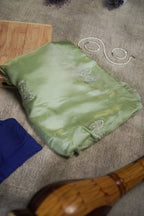 Butterfly Organza Saree – Sage Green