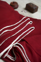 Noor Pearl Chiffon Saree Collection - Wine Red