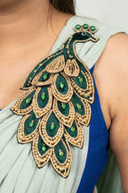 Mayura Peacock Saree – Sage Green