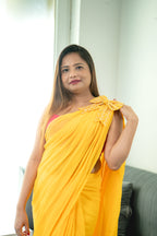 Haldi Yellow Chiffon Saree