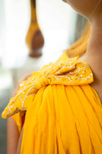 Haldi Yellow Chiffon Saree