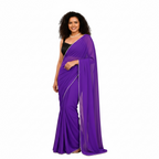 Noor Pearl Chiffon Saree Collection - Purple