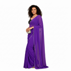 Noor Pearl Chiffon Saree Collection - Purple