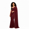 Noor Pearl Chiffon Saree Collection - Wine Red